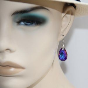 Sterling Silver Swarovski Vitrail Crystal Earrings